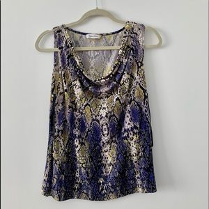 Calvin Klein top with animal print size L